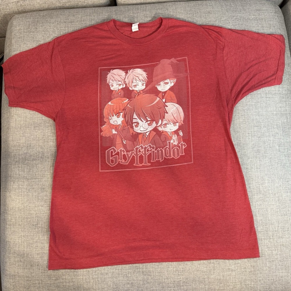 Harry‎ Potter Gryffindor Anime Graphic T-Shirt XL Red Unisex Tee